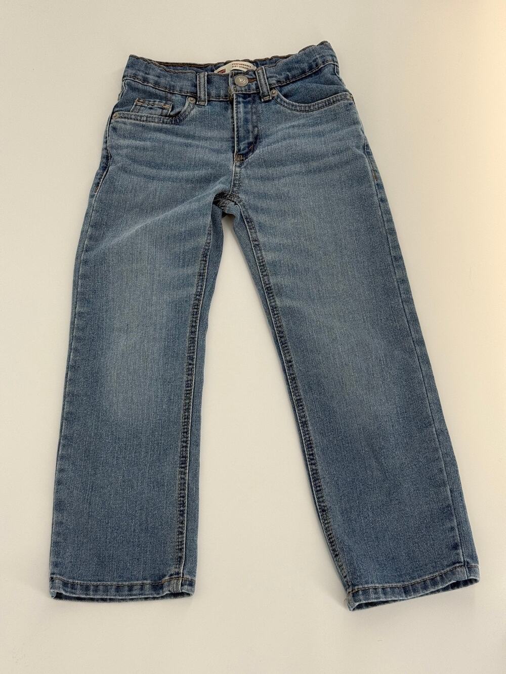 Levi’s 514 Performance Straight Jeans Boys Size 6 Reg Light Wash Denim Pants